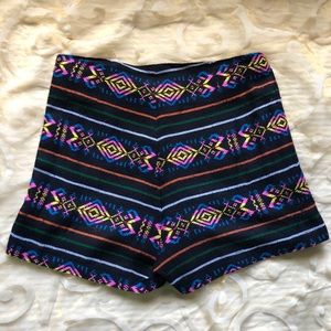 Kenny High Waisted Aztec Shorts